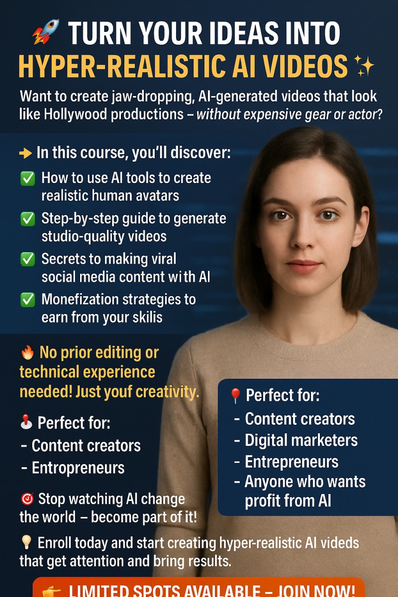 Learn how to create hyper realistic AI Generated Videos