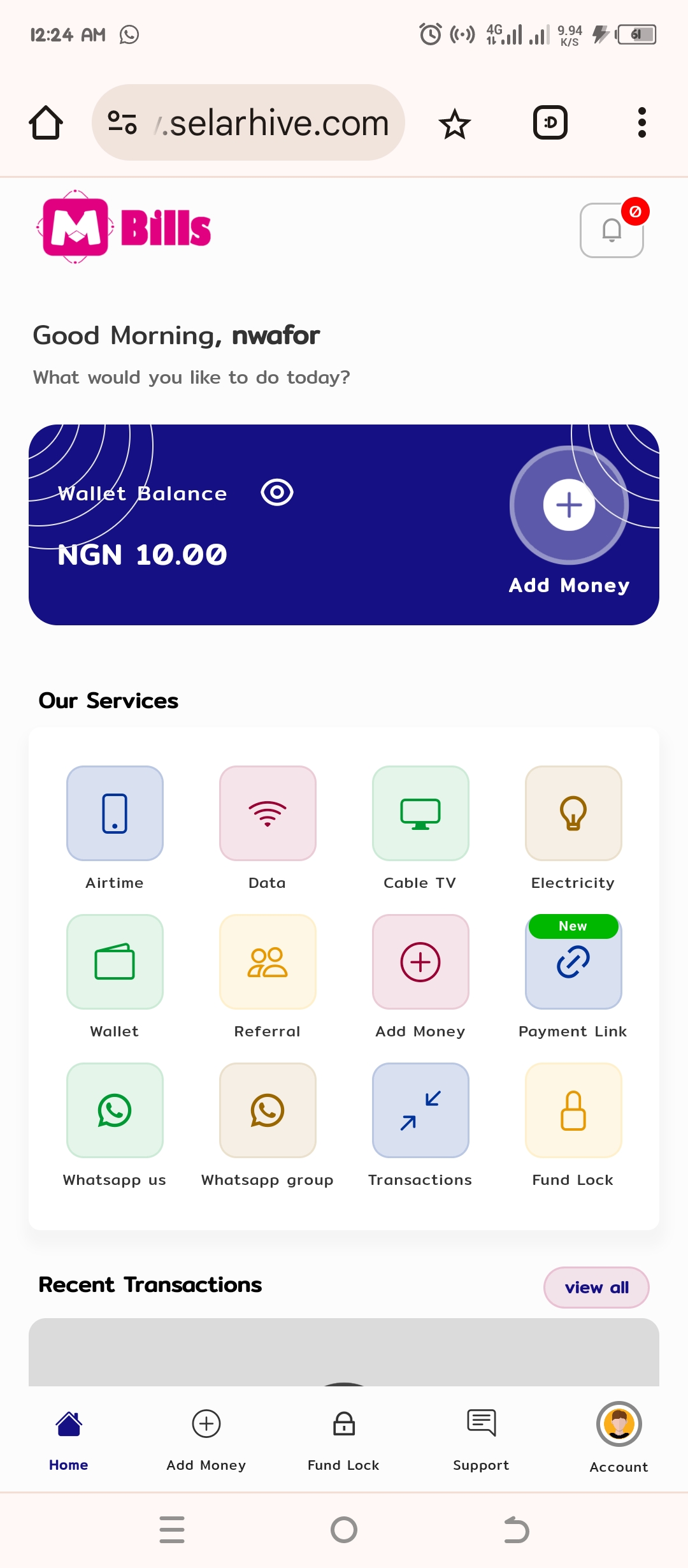 MBill vtu script
